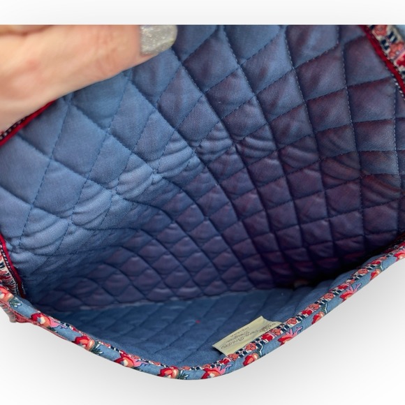Vera Bradley Rose Portfolio Cover And Eyeglasses Case Vintage Rare Red Blue - Picture 7 of 13